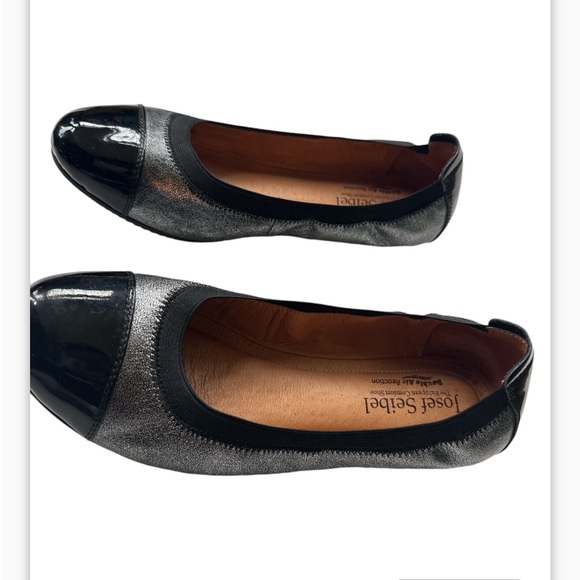 Josef Seibel Pippa Leather Patent Trim Ballet Flat 37 US 6.5 - Picture 4 of 7